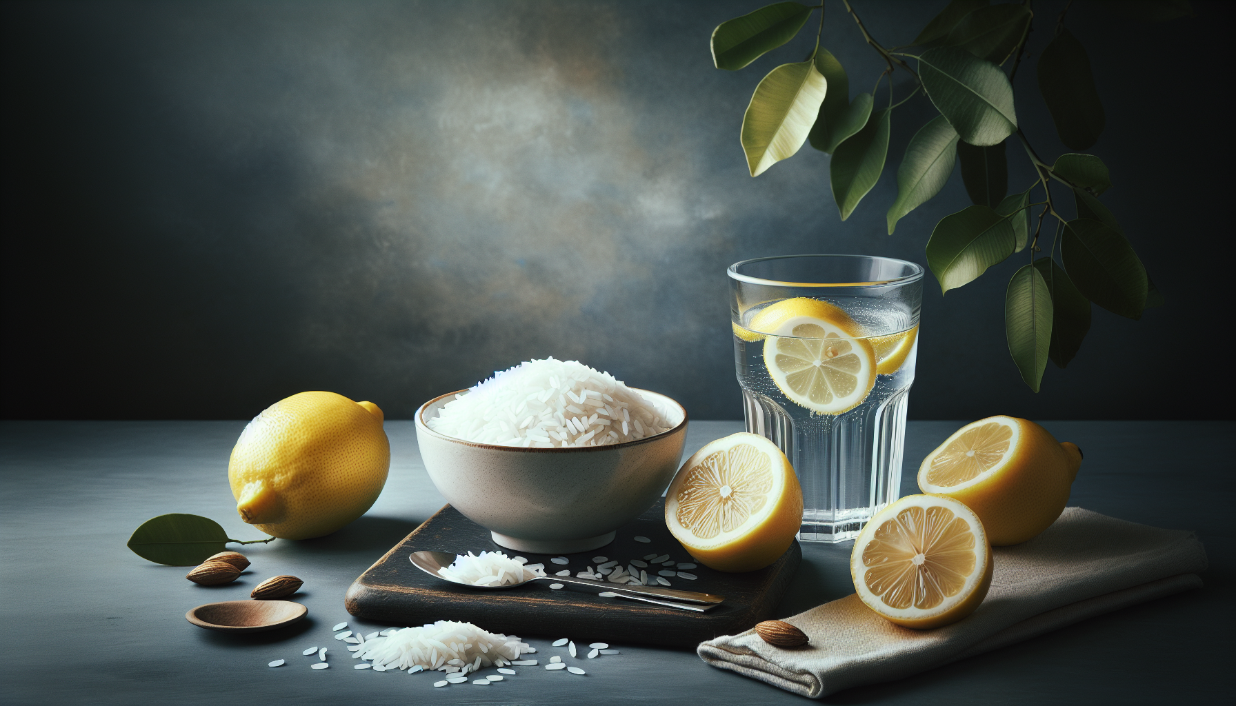 rice and lemon water