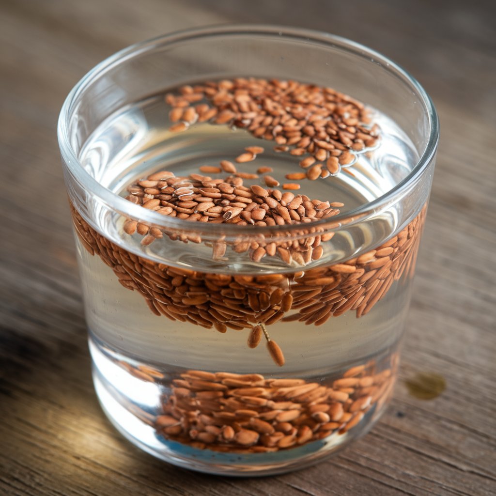 flax seed with water